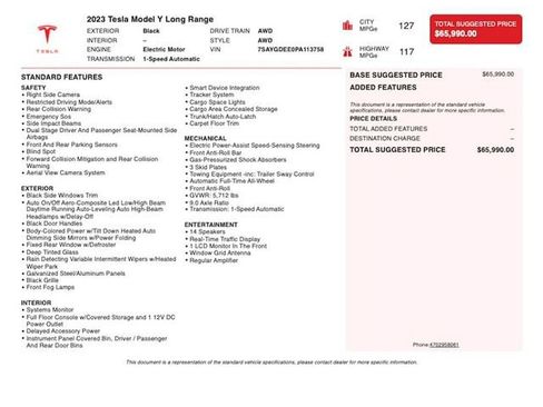 Used 2023 Tesla Model Y Long Range AWD/4WD image 4