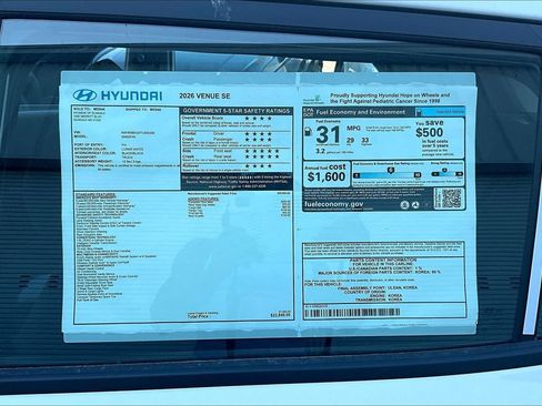 New 2026 Hyundai Venue SE FWD image 18