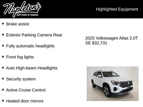 Used 2025 Volkswagen Atlas SE FWD image 16