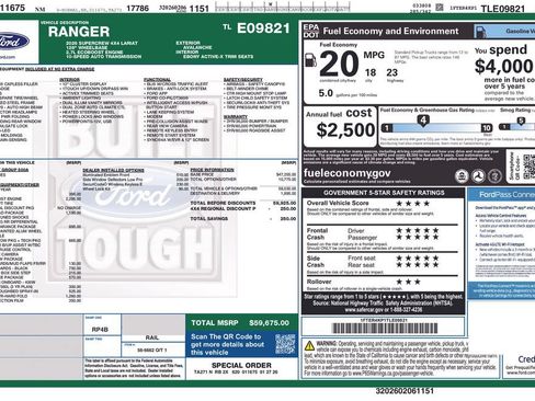Used 2026 Ford Ranger Lariat w/ FX4 Off-Road Package AWD/4WD image 33