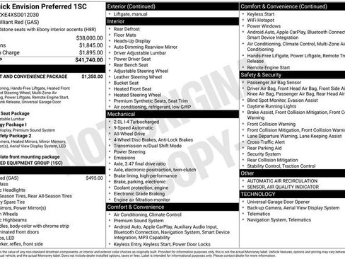 Certified 2025 Buick Envision Preferred image 40