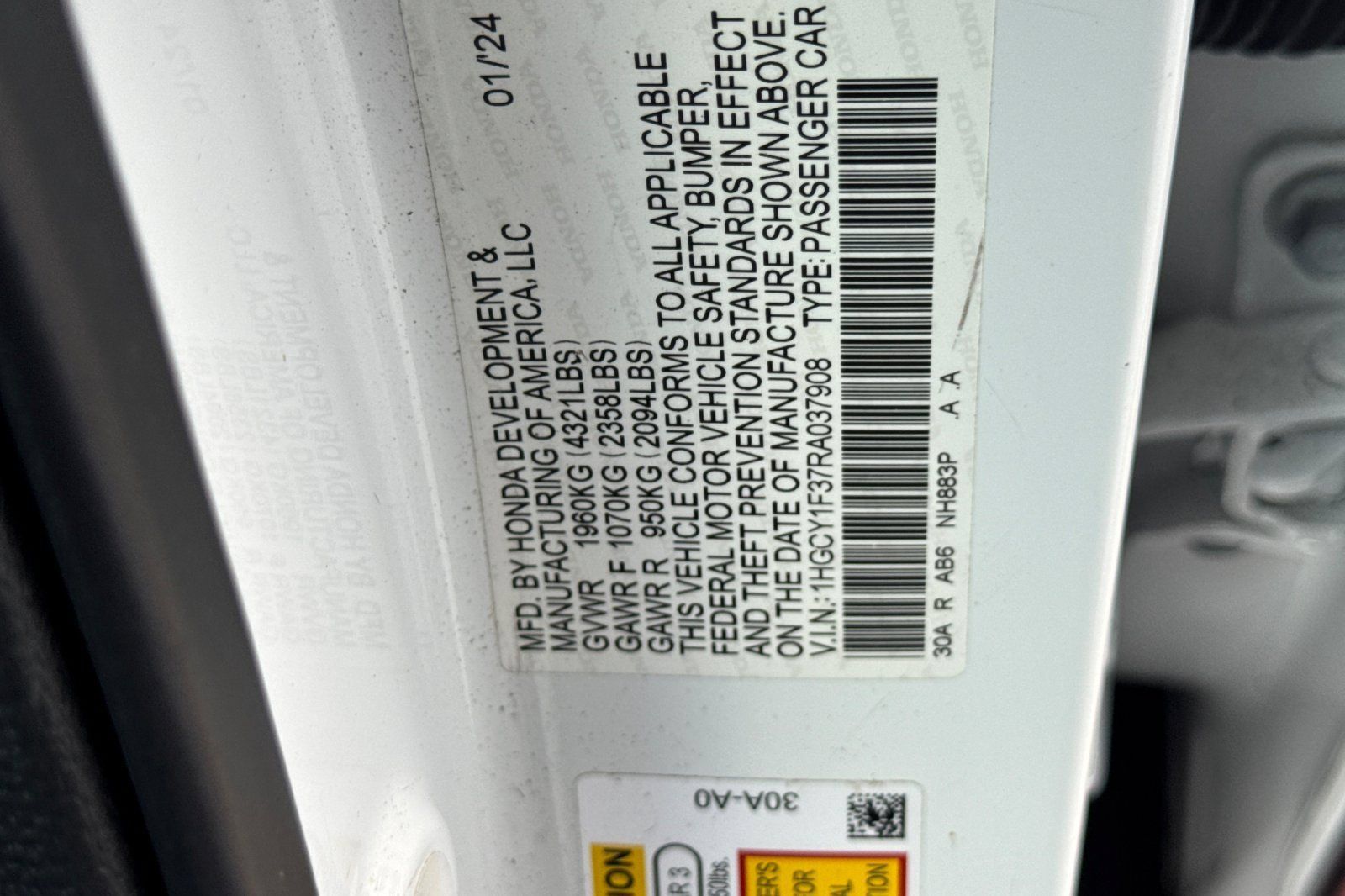 Used 2024 Honda Accord EX image 12