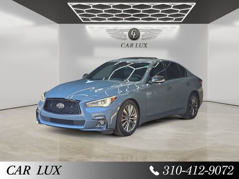 Used 2022 INFINITI Q50 Red Sport 400 w/ Carbon Fiber Package image 1