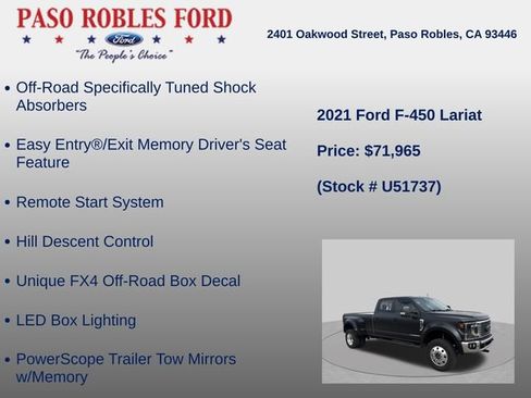 Used 2021 Ford F450 Lariat w/ Lariat Value Package AWD/4WD image 7