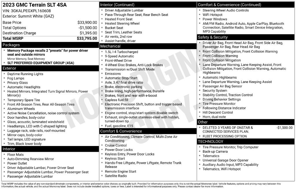 Used 2023 GMC Terrain SLT FWD image 3