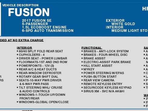 Used 2017 Ford Fusion SE w/ Fusion SE Technology Package image 19