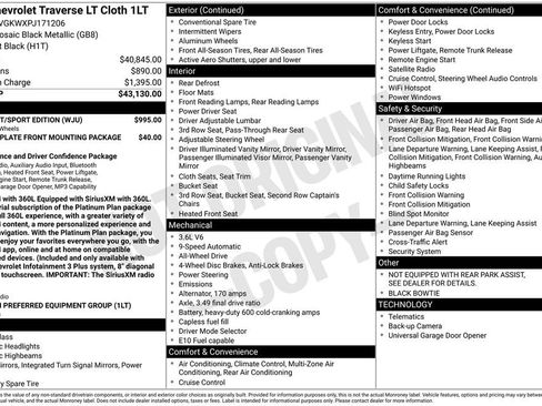 Used 2023 Chevrolet Traverse LT w/ Midnight/Sport Edition AWD/4WD image 35