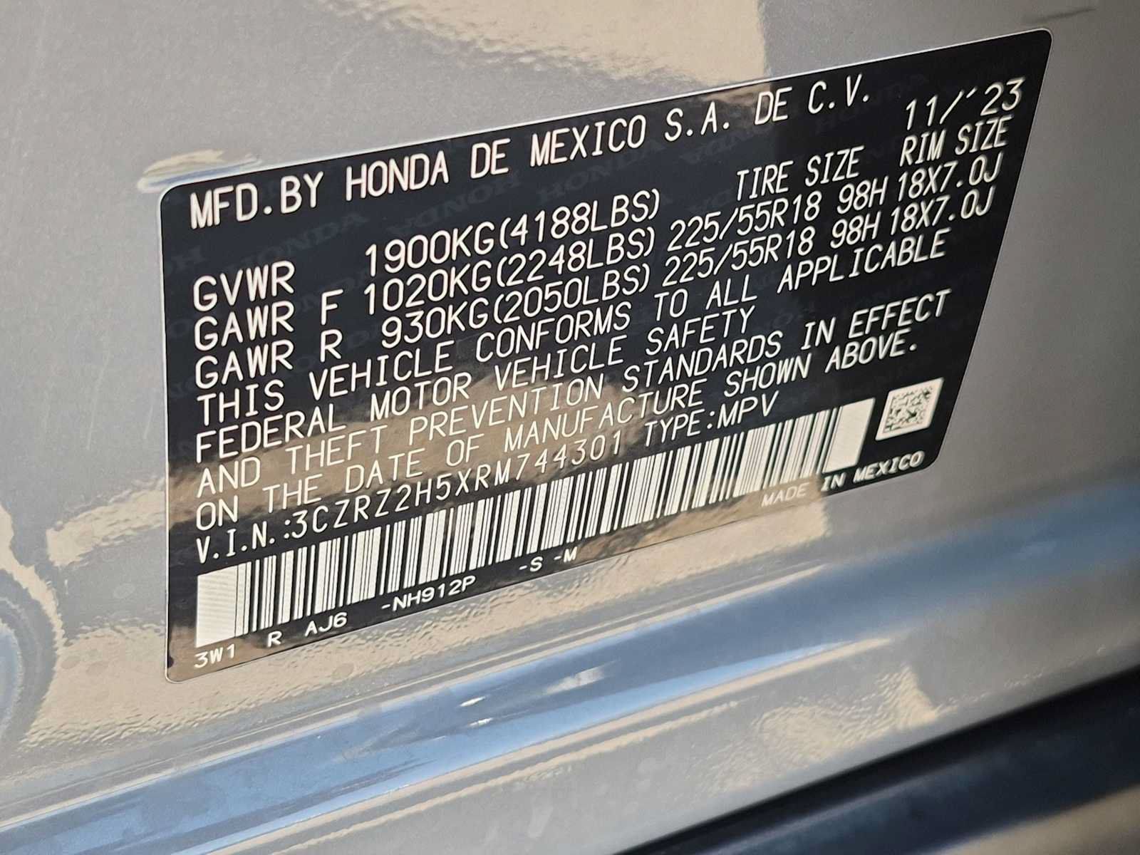 Certified 2024 Honda HR-V Sport image 31