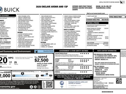 Used 2020 Buick Enclave Avenir w/ Avenir Technology Package image 3