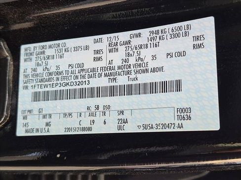 Used 2016 Ford F150 XLT w/ Equipment Group 302A Luxury AWD/4WD image 14