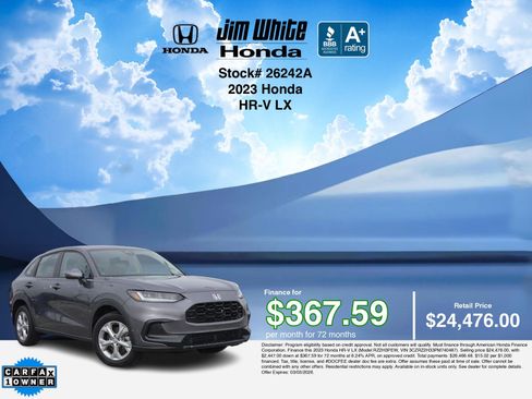 Certified 2023 Honda HR-V LX image 3