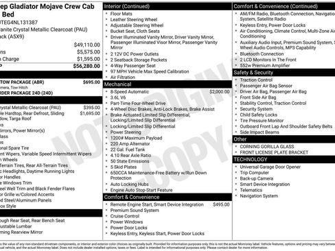 Used 2022 Jeep Gladiator Mojave w/ Trailer Tow Package AWD/4WD image 35
