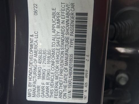 Used 2022 Honda Civic Sport Touring image 33