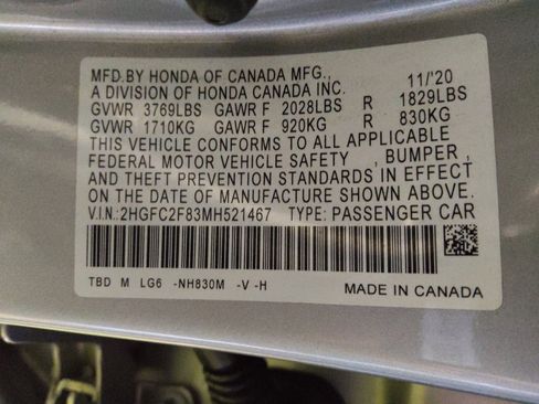Used 2021 Honda Civic Sport image 33