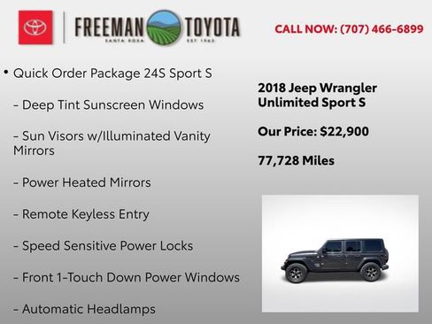 Used 2018 Jeep Wrangler Unlimited Sport S AWD/4WD image 5