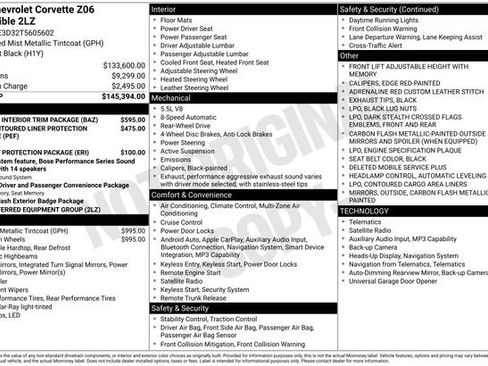 New 2026 Chevrolet Corvette Z06 w/ Stealth Interior Trim Package RWD image 4