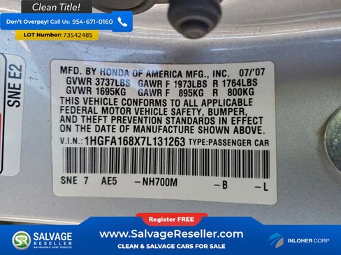 Used 2007 Honda Civic EX image 16