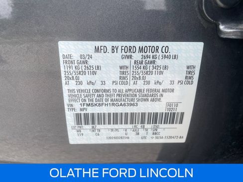 Certified 2024 Ford Explorer Limited w/ Limited Technology Package AWD/4WD image 22