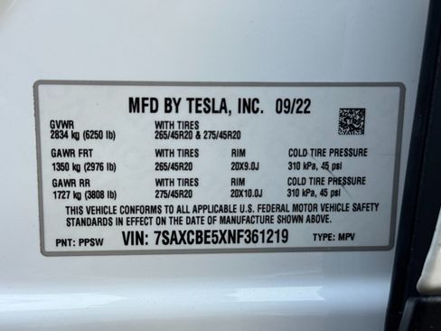 Used 2022 Tesla Model X AWD/4WD image 50