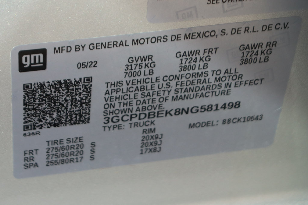 Used 2022 Chevrolet Silverado 1500 Custom w/ LPO, Dark Essentials Package AWD/4WD image 50