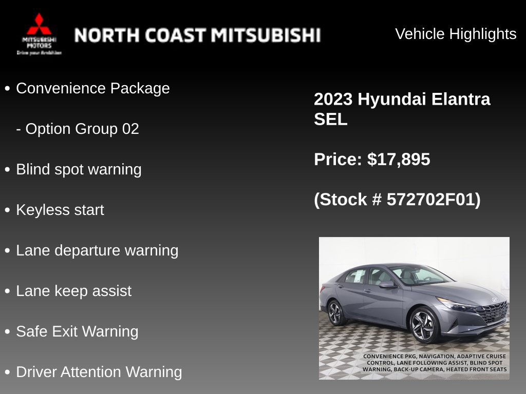 Used 2023 Hyundai Elantra SEL w/ Convenience Package FWD image 2