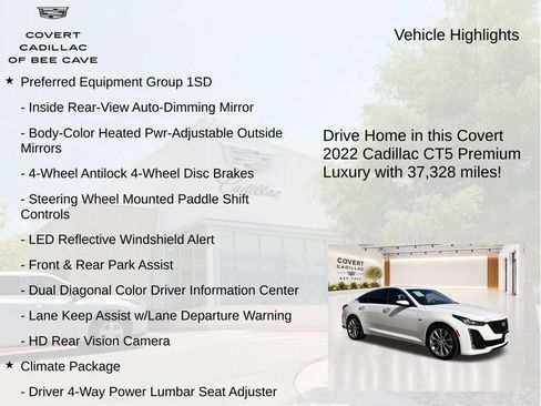 Used 2022 Cadillac CT5 Premium Luxury w/ Climate Package RWD image 6