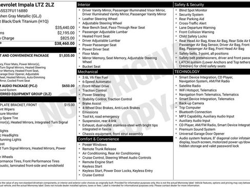 Used 2015 Chevrolet Impala LTZ FWD image 2