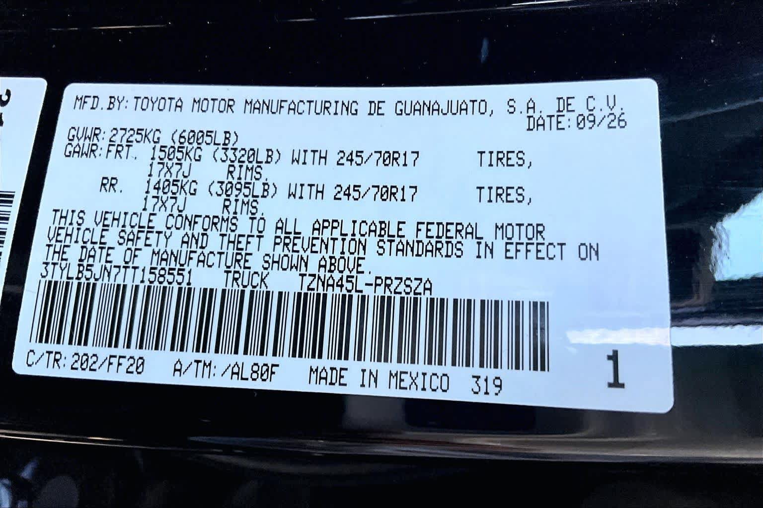 New 2026 Toyota Tacoma SR5 AWD/4WD image 20