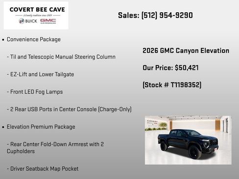 New 2026 GMC Canyon Elevation w/ Convenience Package AWD/4WD image 20