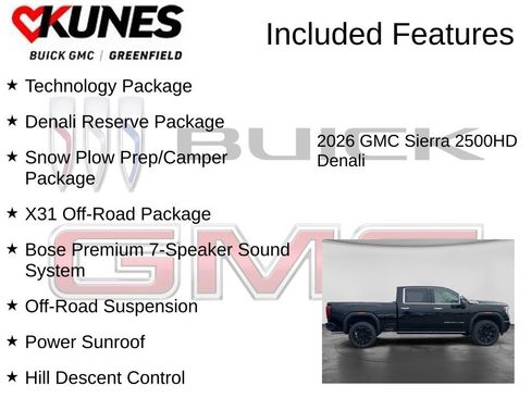 New 2026 GMC Sierra 2500 Denali w/ Denali Reserve Package AWD/4WD image 3