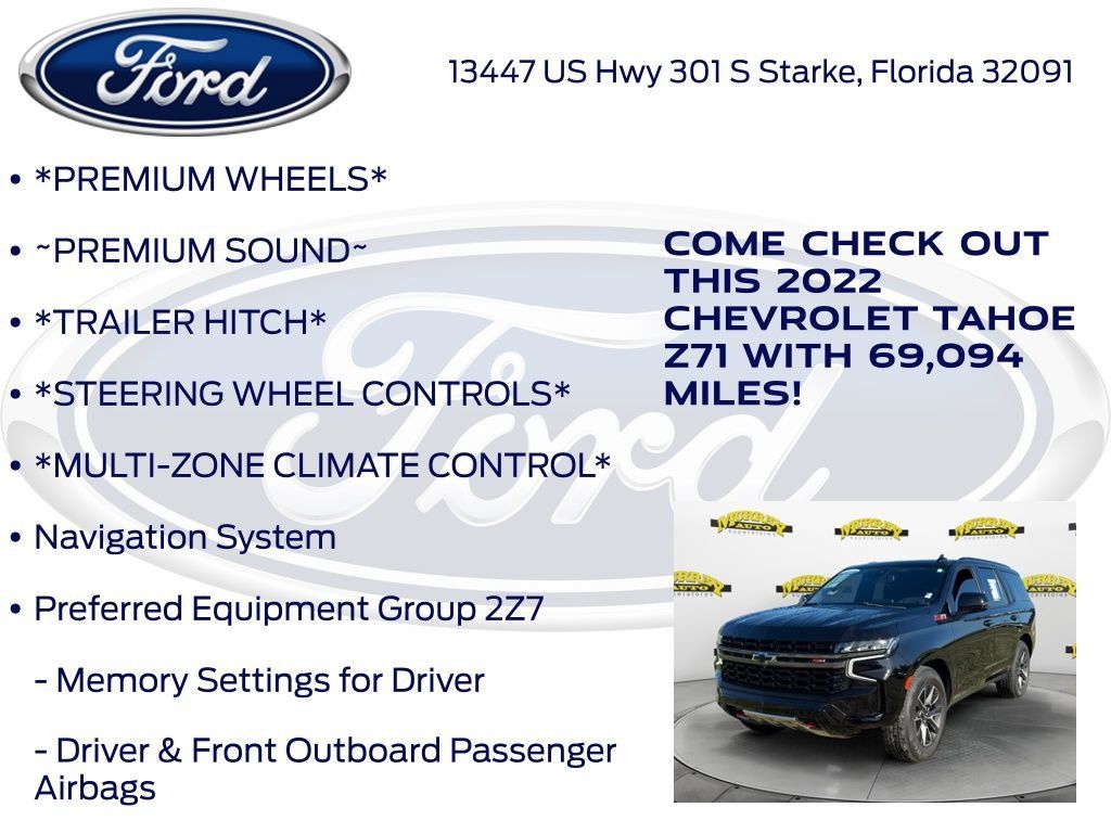 Used 2022 Chevrolet Tahoe Z71 w/ Z71 Off-Road Package AWD/4WD image 17