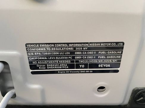 New 2025 Nissan Versa SV w/ Trunk Package image 33
