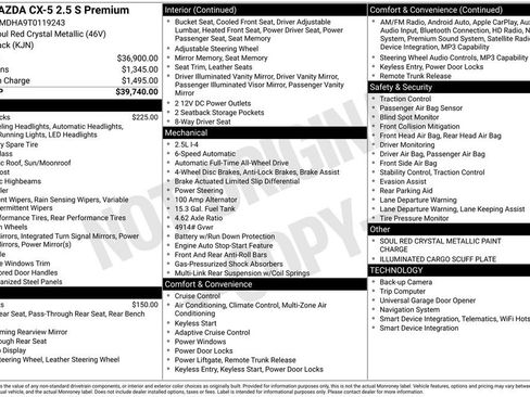 New 2026 MAZDA CX-5 2.5 S w/ Premium Package AWD/4WD image 2