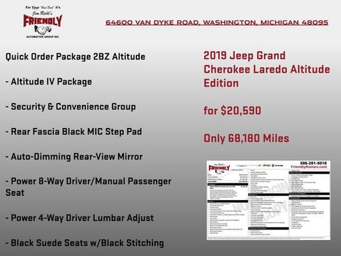 Used 2019 Jeep Grand Cherokee Altitude AWD/4WD image 3