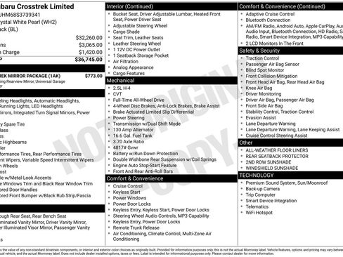 Certified 2025 Subaru Crosstrek 2.5i Limited w/ Crosstrek Mirror Package image 33