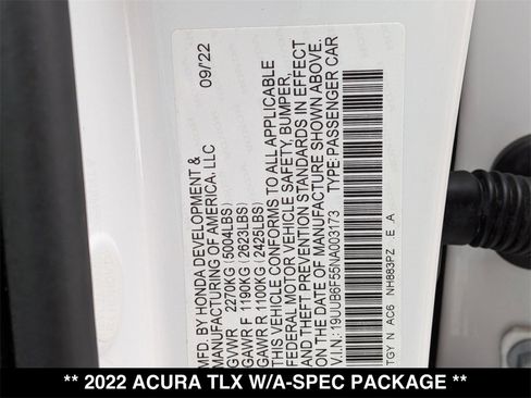 Used 2022 Acura TLX A-Spec Package image 30