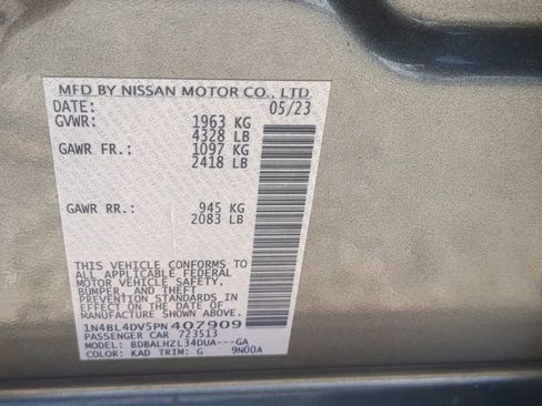 Certified 2023 Nissan Altima 2.5 SV FWD image 22