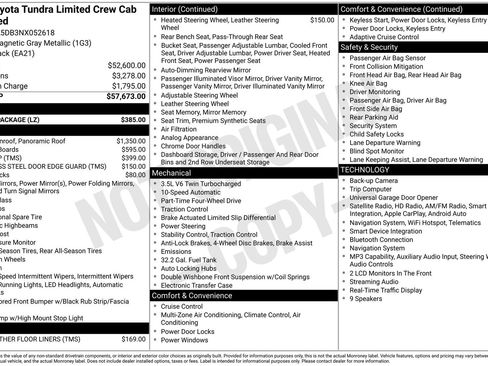 Used 2022 Toyota Tundra Limited w/ Power Package AWD/4WD image 16
