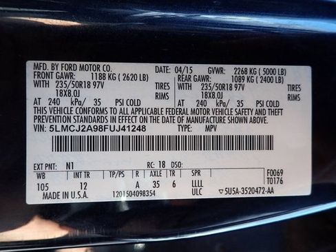 Used 2015 Lincoln MKC AWD image 14
