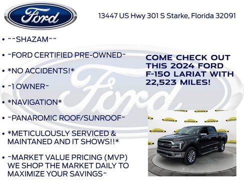 Certified 2024 Ford F150 Lariat w/ Equipment Group 502A High AWD/4WD image 6