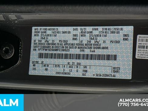 Used 2021 Ford F150 Lariat w/ Equipment Group 502A High AWD/4WD image 65