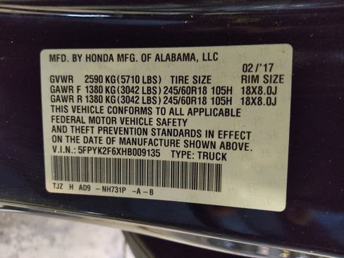 Used 2017 Honda Ridgeline RTL-T image 33