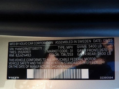 New 2026 Volvo XC60 B5 Ultra w/ Protection Package Premier image 32