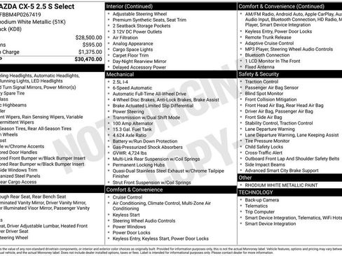 Certified 2023 MAZDA CX-5 AWD 2.5 S w/ Select Package image 10