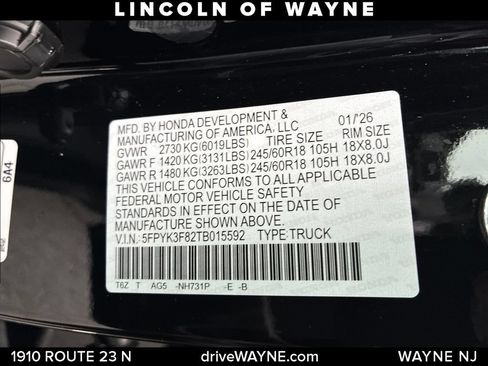 Used 2026 Honda Ridgeline Black Edition image 30