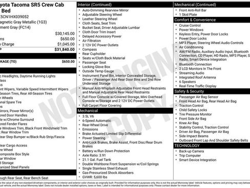 Used 2017 Toyota Tacoma SR5 w/ Tow Package image 32