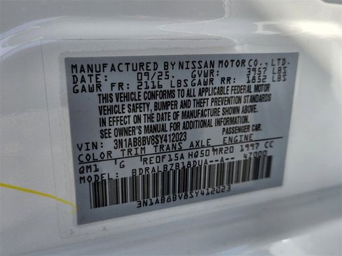 New 2025 Nissan Sentra S image 19