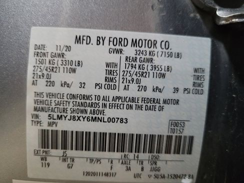 Used 2021 Lincoln Aviator Grand Touring w/ Equipment Group 301A image 33