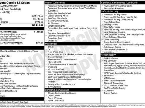 Used 2021 Toyota Corolla SE w/ SE Premium Package FWD image 40