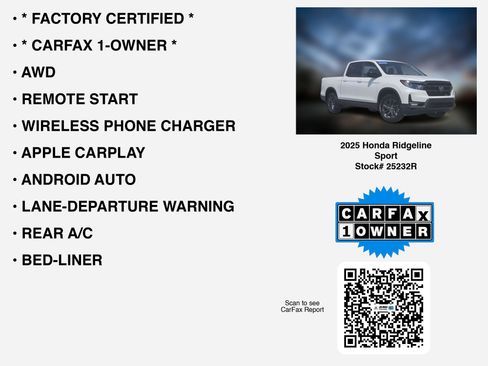 Certified 2025 Honda Ridgeline Sport image 7